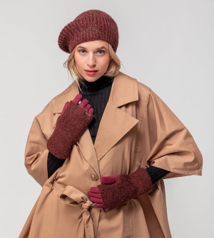 Anekke Burgundy Knitted Beret Cappelli | DV8691345