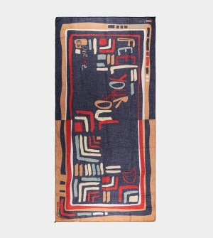 Anekke Kene Navy Blue Printed Sciarpa | AS3182976