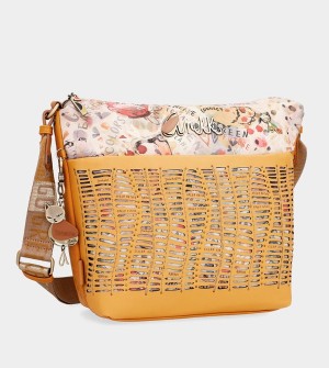 Anekke Nature Pachamama Ochre Large Messenger Borse Crossbody | JS7589410