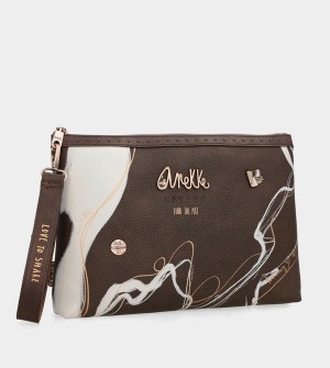 Anekke Nature Shodō Brown Clutch Borsa a Mano | BP0672834
