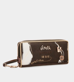 Anekke Nature Shodō Large Brown Rfid Portafogli | GC4706523