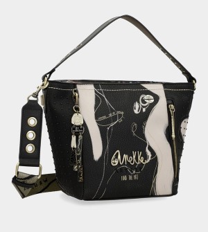 Anekke Nature Shodō Medium Black Borse Crossbody | WI1628759