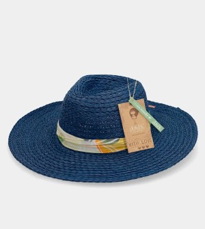 Anekke Navy Blue Raffia Cappelli | MU5467329
