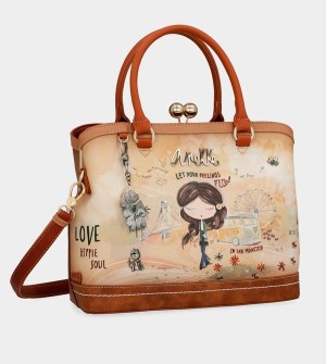 Anekke Peace & Love Camel Kiss Clasp Borse Crossbody | DE4376851