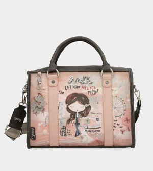 Anekke Peace & Love Pink Bowling Borse Crossbody | GA9508472