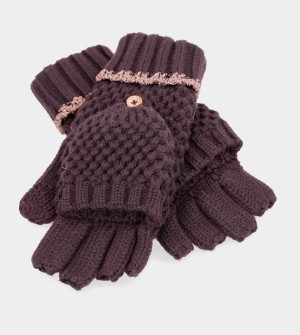 Anekke Purple Knitted Mittens Guanti | HM6349810