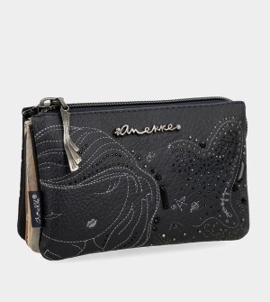 Anekke Studio Navy Blue Triple Coin Portafogli | YI7019235