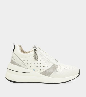 Anekke White Wedge With Polka Dots Scarpe | WE2490178