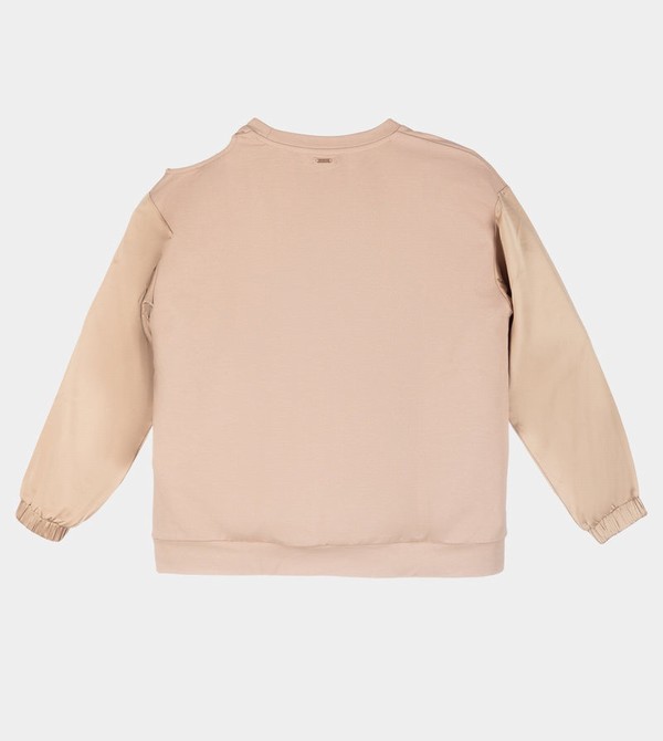 Anekke Beige Cut-out Felpe | KZ8164309