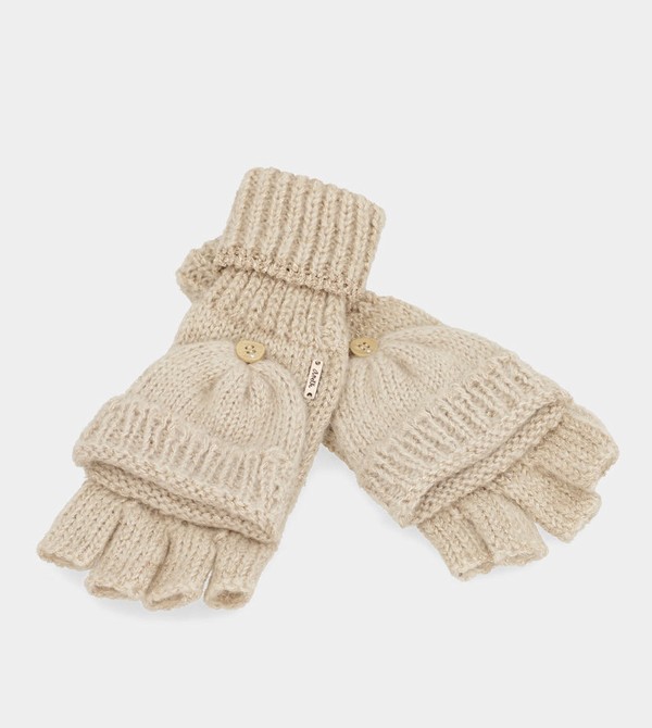 Anekke Beige Logo Mittens Guanti | HE8619723