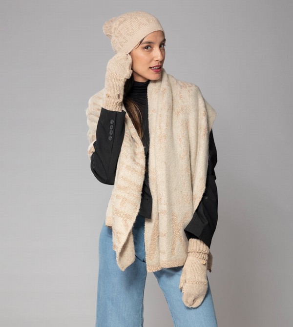 Anekke Beige Logo Mittens Guanti | HE8619723