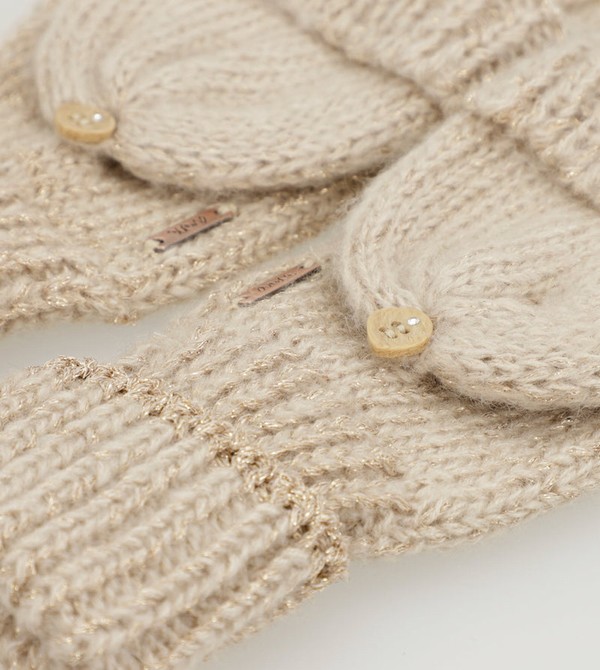 Anekke Beige Logo Mittens Guanti | HE8619723