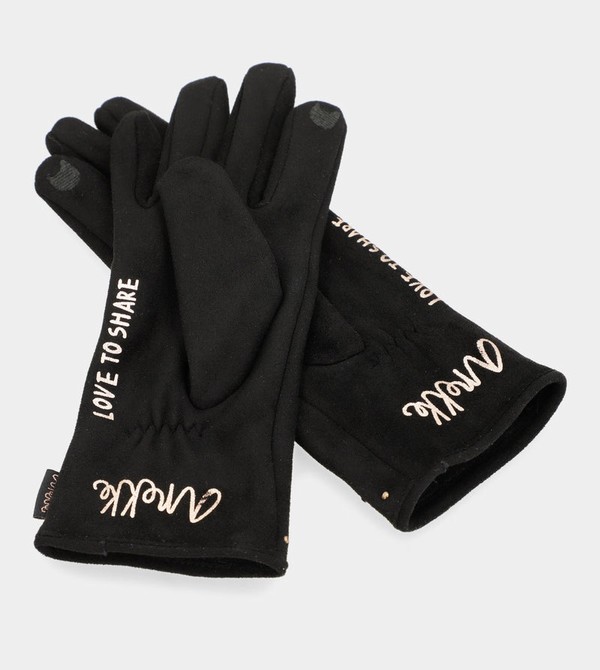 Anekke Black Fleece-lined Guanti | RE2581930