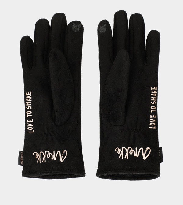 Anekke Black Fleece-lined Guanti | RE2581930