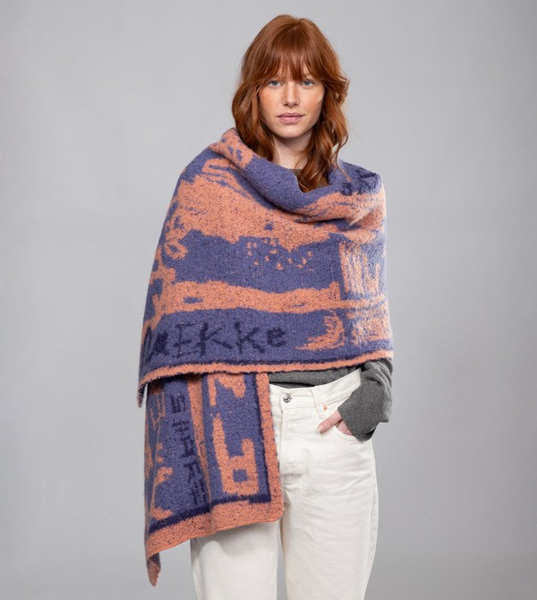 Anekke Blue And Terracotta Contemporary. Sciarpa | OE3081274