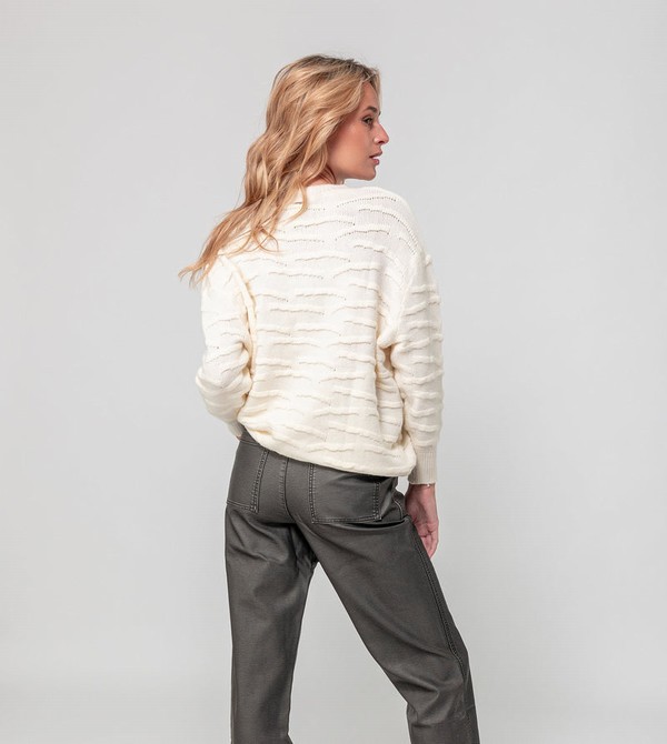 Anekke Ecru Knitted Jumper Maglioni | MU1406785