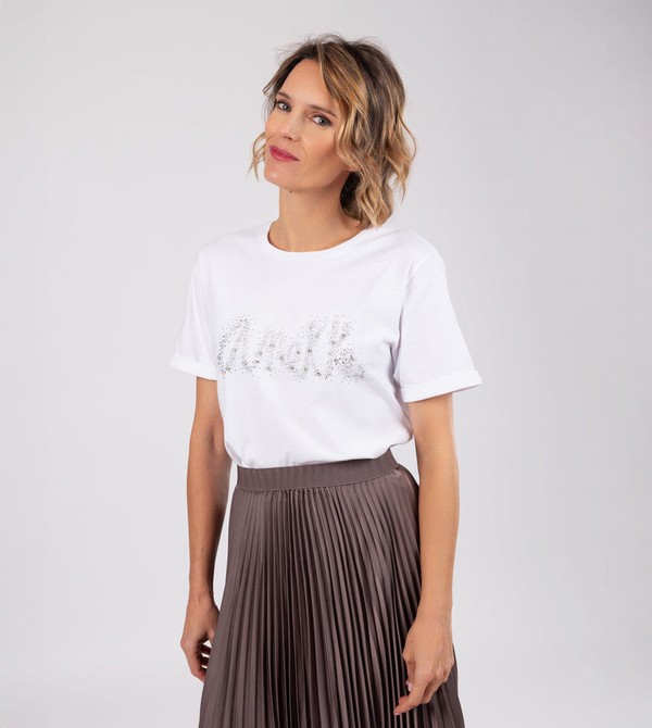 Anekke Glitter White Magliette | XA5931840