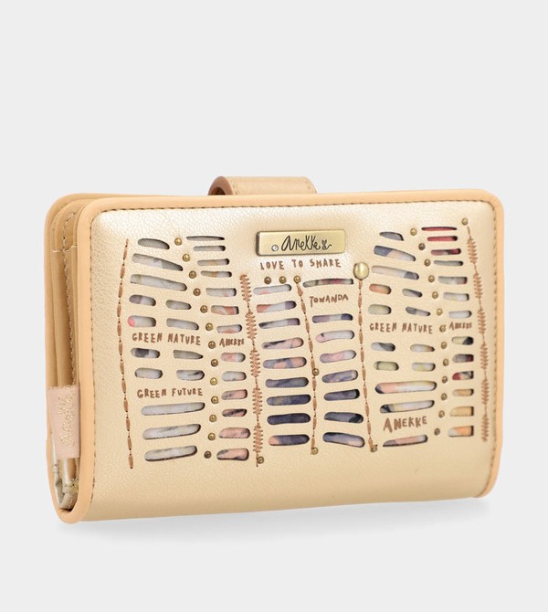 Anekke Nature Pachamama Gold Medium Rfid Portafogli | IE7398016