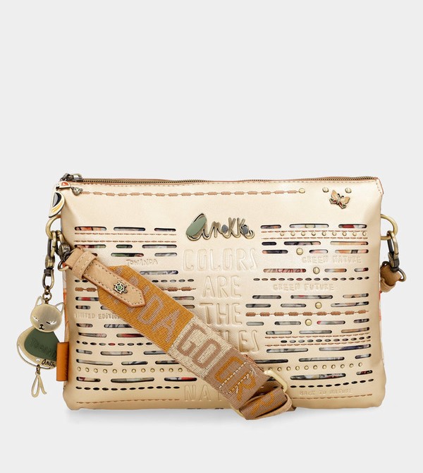 Anekke Nature Pachamama Golden With Two Compartments Borse Crossbody | BA5874129