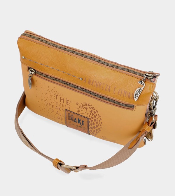 Anekke Nature Pachamama Ochre With Two Compartments Borse Crossbody | QU8476092