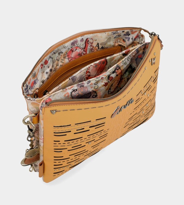 Anekke Nature Pachamama Ochre With Two Compartments Borse Crossbody | QU8476092