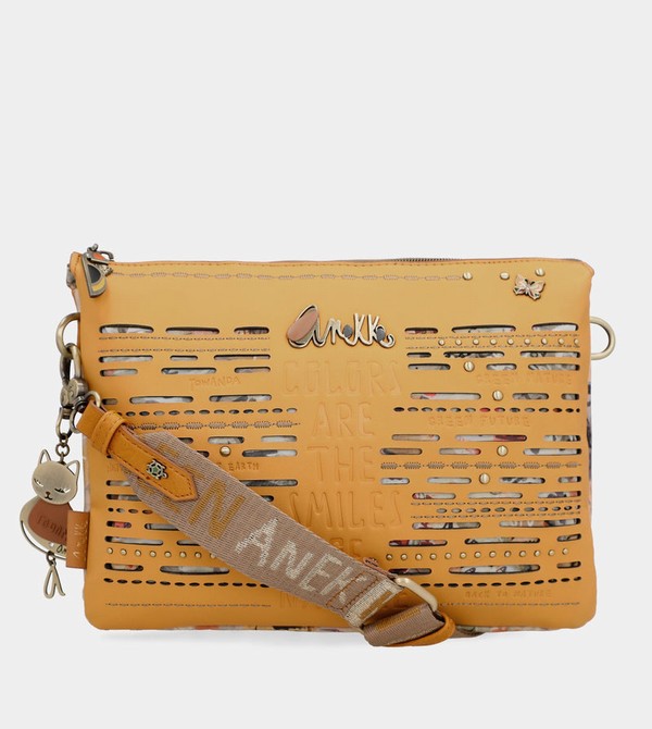 Anekke Nature Pachamama Ochre With Two Compartments Borse Crossbody | QU8476092