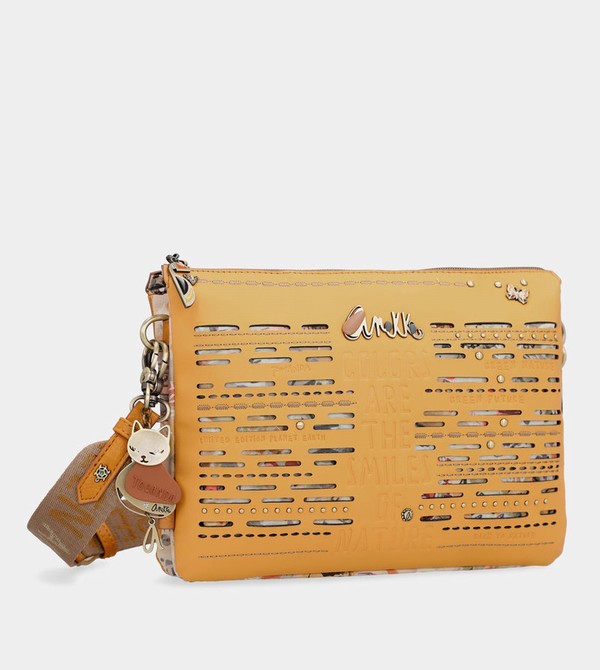 Anekke Nature Pachamama Ochre With Two Compartments Borse Crossbody | QU8476092