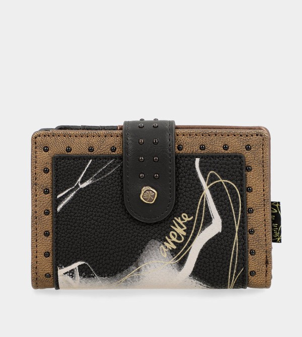 Anekke Nature Shodō Black Flexible Rfid Portafogli | UX7853162