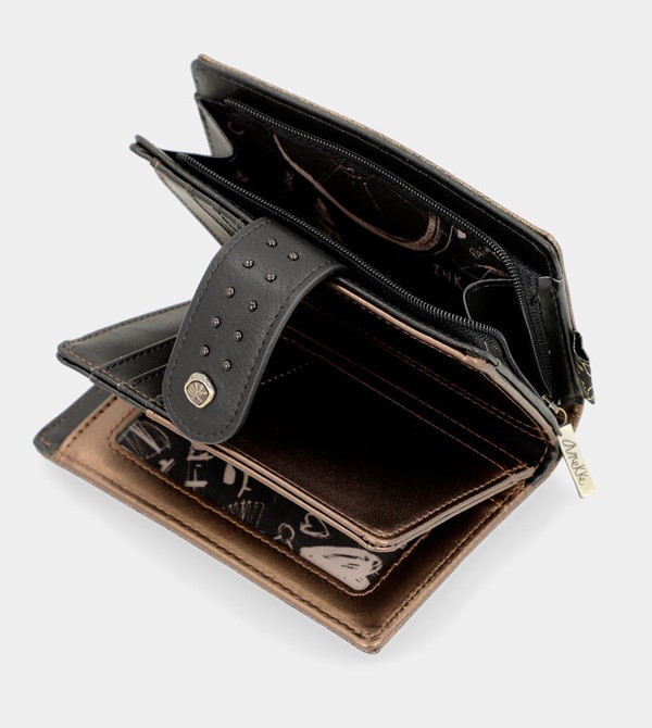 Anekke Nature Shodō Black Flexible Rfid Portafogli | UX7853162