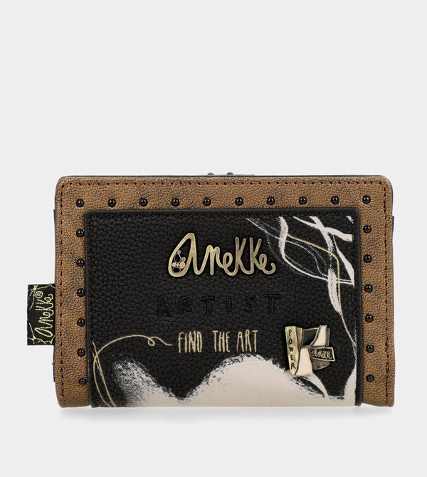 Anekke Nature Shodō Black Flexible Rfid Portafogli | UX7853162