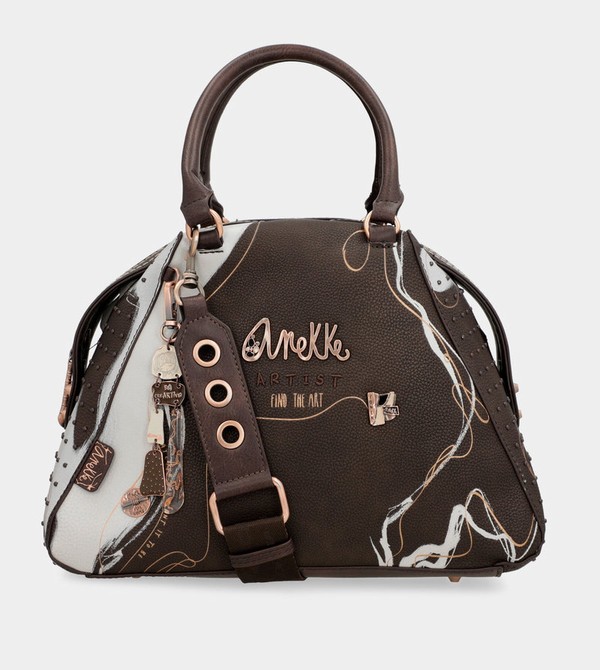 Anekke Nature Shodō Brown 2-handle Borsa a Mano | ZI0796543