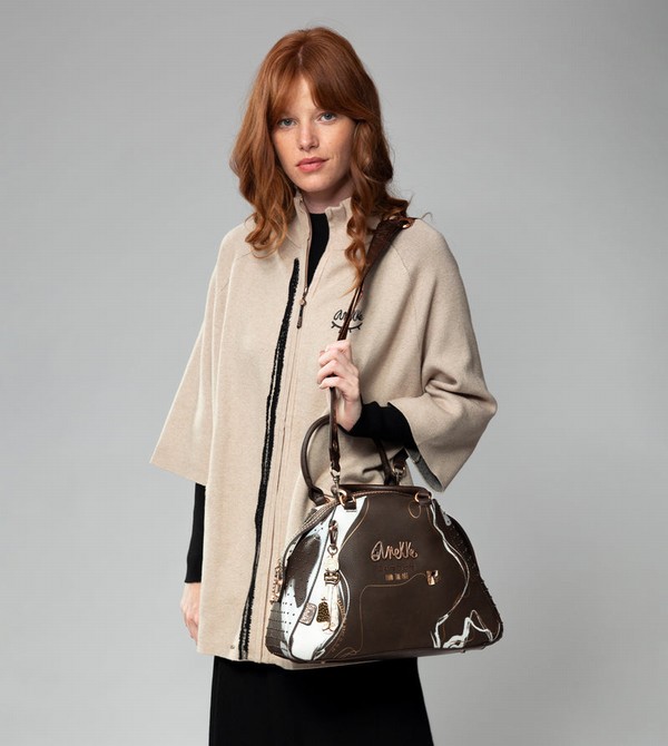 Anekke Nature Shodō Brown 2-handle Borsa a Mano | ZI0796543