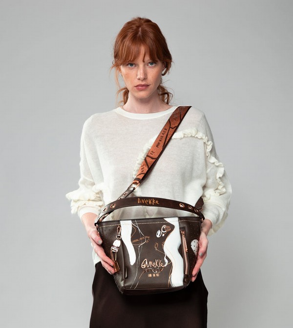 Anekke Nature Shodō Medium Brown Borsa a Mano | TB7418305