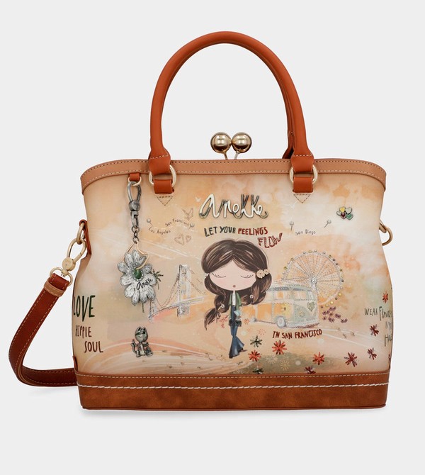 Anekke Peace & Love Camel Kiss Clasp Borse Crossbody | DE4376851