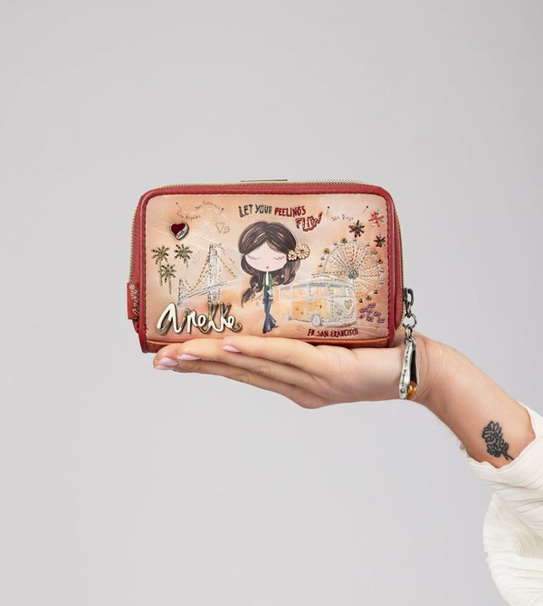 Anekke Peace & Love Camel Medium Rfid Portafogli | XO3271068