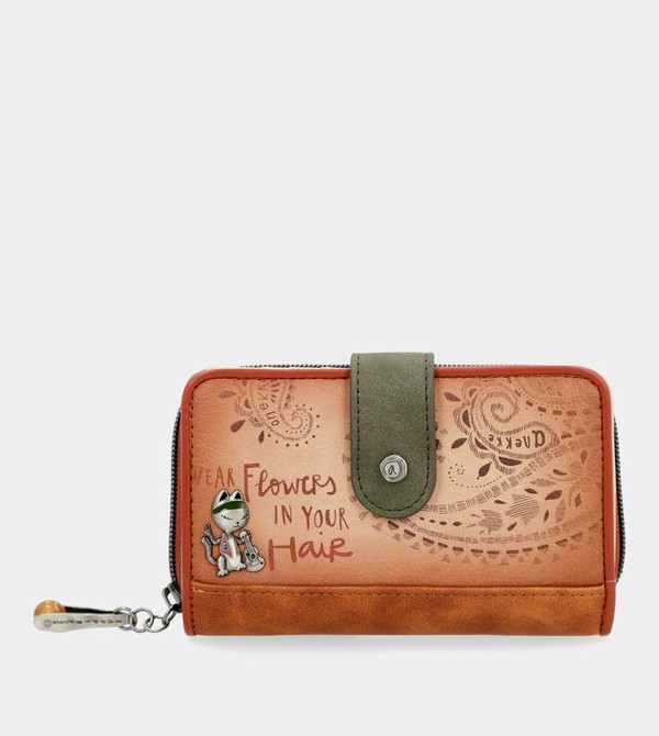 Anekke Peace & Love Camel Medium Rfid Portafogli | XO3271068