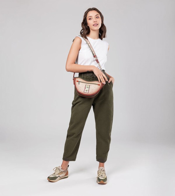 Anekke Peace & Love Camel Oval Borse Crossbody | BN3152670