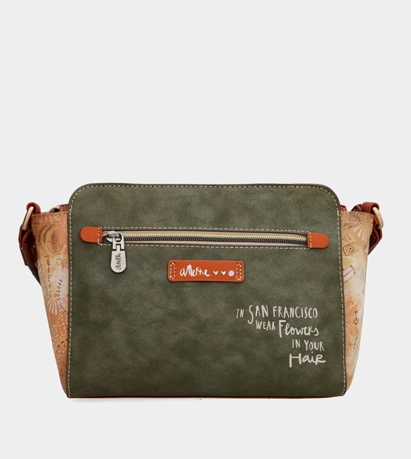 Anekke Peace & Love Camel Rectangular Borse Crossbody | HR5780431
