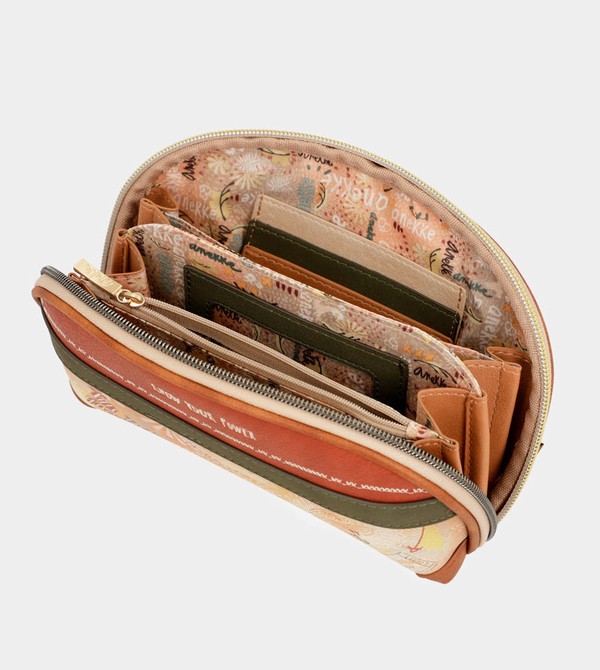 Anekke Peace & Love Camel Rfid Holdall Portafogli | AK6105387