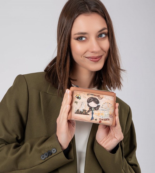 Anekke Peace & Love Camel Small Rfid Portafogli | SK8246075