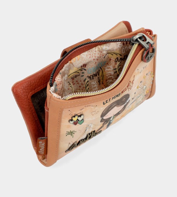 Anekke Peace & Love Camel Small Rfid Portafogli | SK8246075