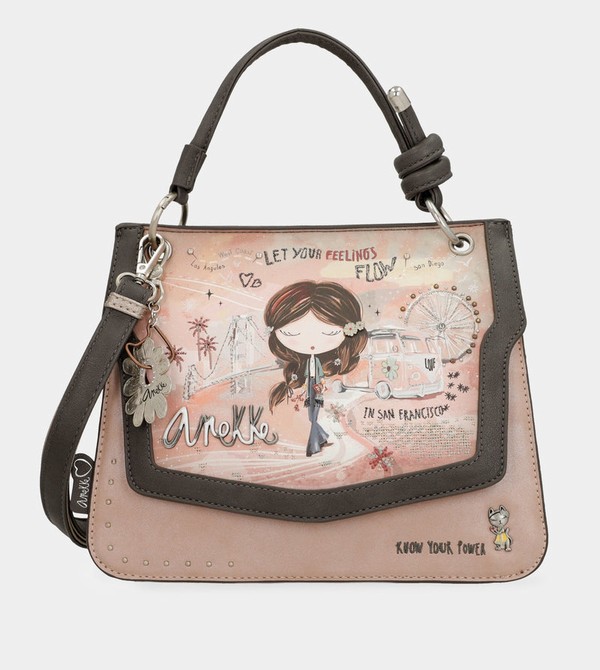 Anekke Peace & Love Pink Flap Borse Crossbody | GK8120457