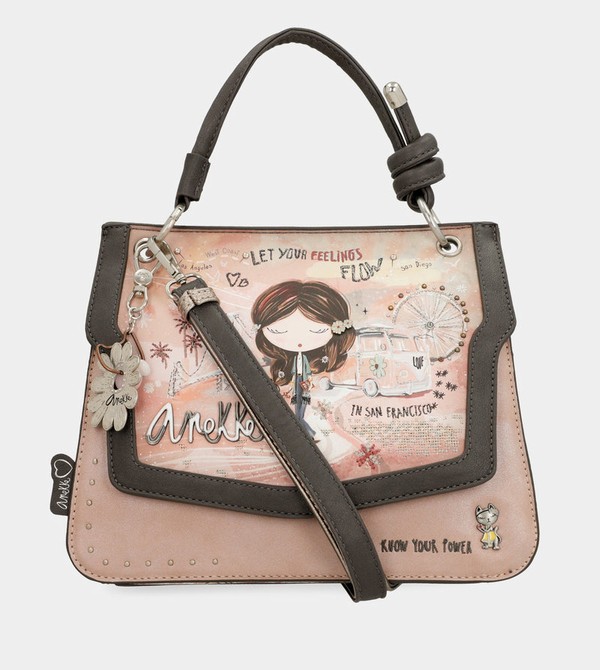 Anekke Peace & Love Pink Flap Borse Crossbody | GK8120457