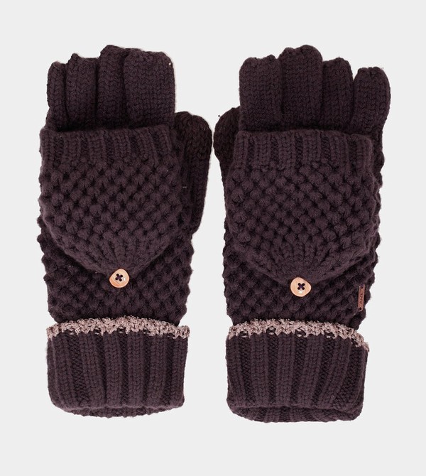 Anekke Purple Knitted Mittens Guanti | HM6349810
