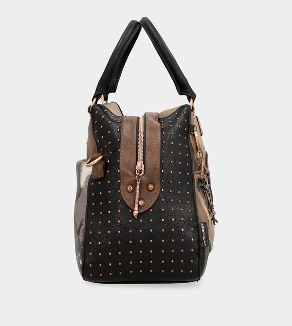 Anekke Shōen Large Black Borse Crossbody | YT9830267