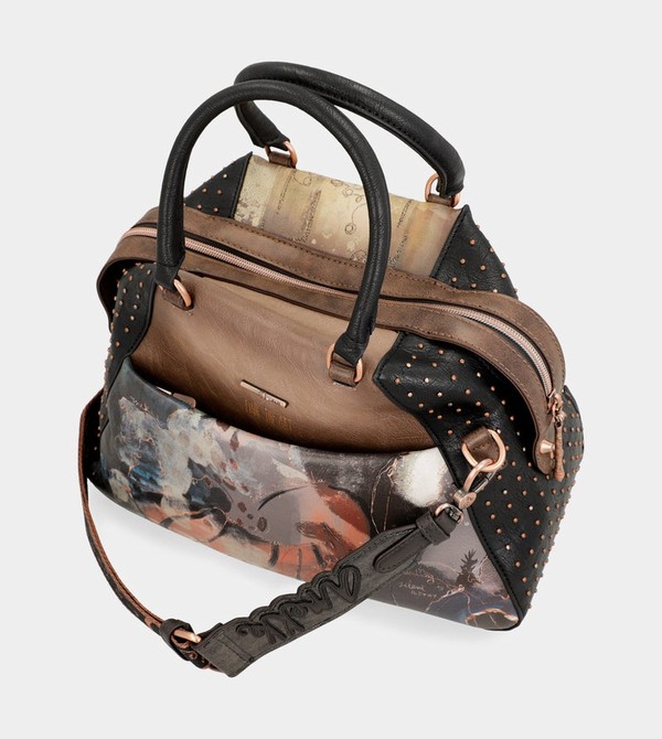 Anekke Shōen Large Black Borse Crossbody | YT9830267