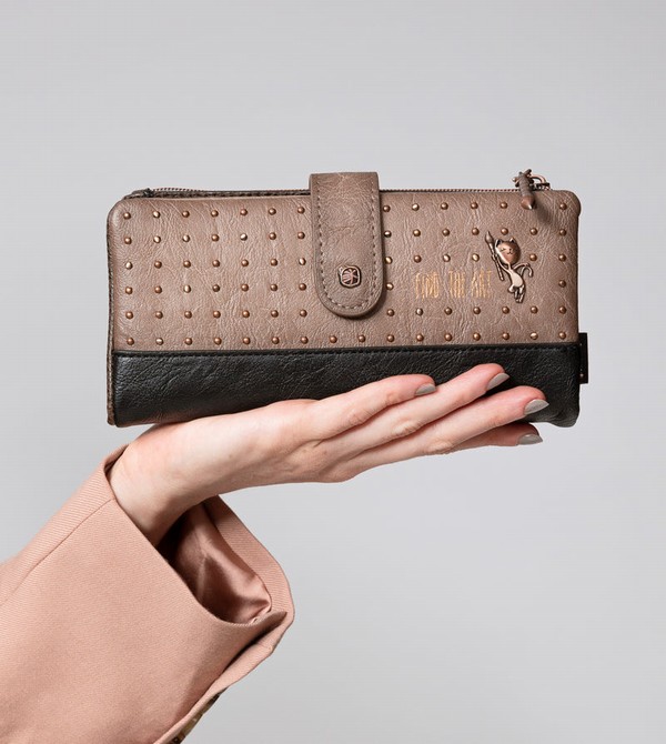 Anekke Shōen Shōen Large Black Flexible Rfid Portafogli | FA3957084
