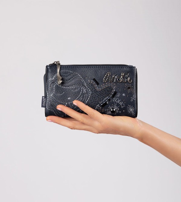 Anekke Studio Navy Blue Flexible Rfid Portafogli | XV3029618