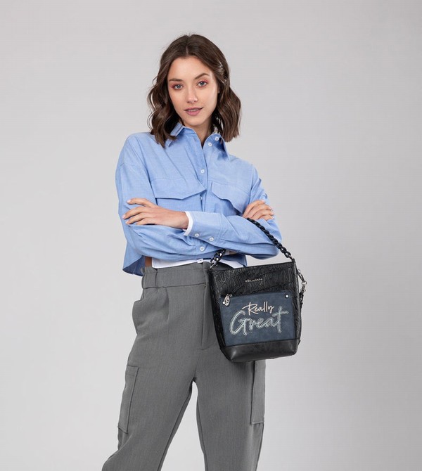 Anekke Studio Navy Blue Medium Borse Crossbody | AV9764152