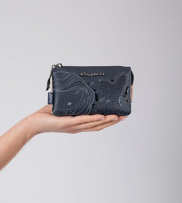Anekke Studio Navy Blue Triple Coin Portafogli | YI7019235